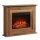 BALDERIA Finn chimenea de pie, calefacción 2000 W, efecto llama 3D, roble oscuro