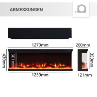 Elektrokamin BALDERIA pure Orson (2 Grössen) - Wand- oder Einbaukamin