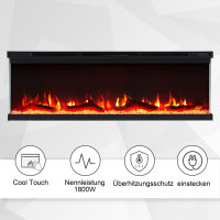 Elektrokamin BALDERIA pure Orson (2 Grössen) - Wand- oder Einbaukamin