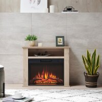 BALDERIA Frida electric fireplace (4 colors) - Freestanding fireplace, 2000W - White