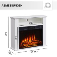 Elektrokamin BALDERIA Frida (4 Farben) - Standkamin, 2000W - Weiß