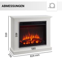 Elektrokamin BALDERIA Phanos - Standkamin - Weiss