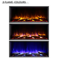 Elektrokamin Einbaukamin BALDERIA Amazona – 3D-Flammeneffekt, 5 Größen