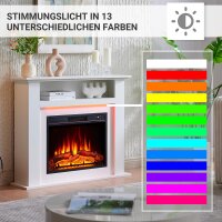 BALDERIA Liora Elektro-Standkamin – Infografik: Stimmungslicht in 13 Farben