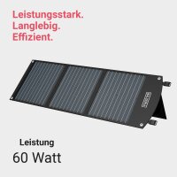 BALDERIA Power Set - Powerstation 500W Eco Edition (Akkukapazität reduziert), Solarpanel 60W