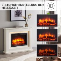 Elektrokamin BALDERIA Baldur - Standkamin, Heizung 2000 W - Weiß