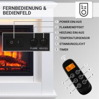 Elektrokamin BALDERIA Baldur - Standkamin, Heizung 2000 W - Weiß