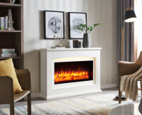 Elektrokamin BALDERIA Argon - Standkamin, Heizung 2000 W - Weiß