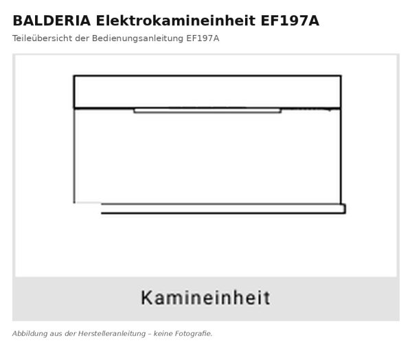 BALDERIA Elektrokamineinheit EF197A | kombinierbar mit MT197B, MT197C, MT197D, MT197E, MT197F